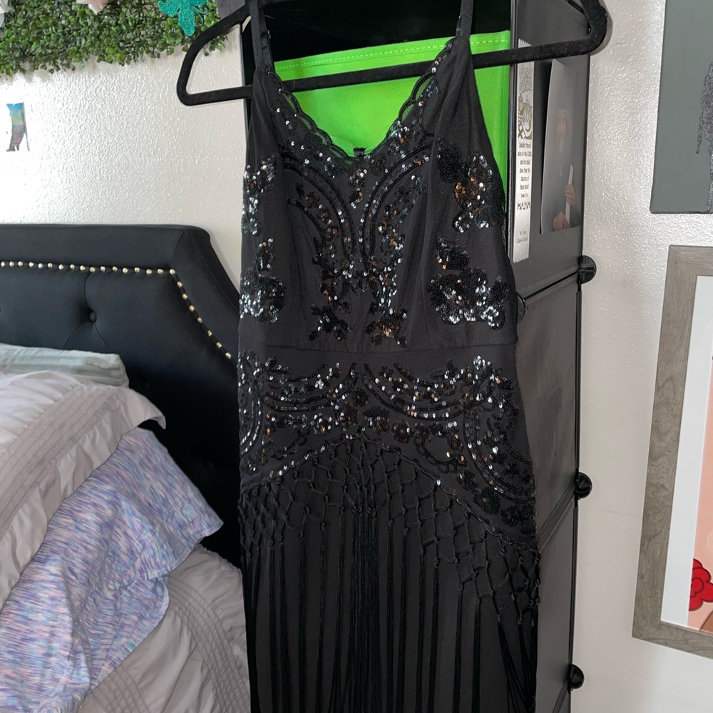 Elegant Black Sequin Dress